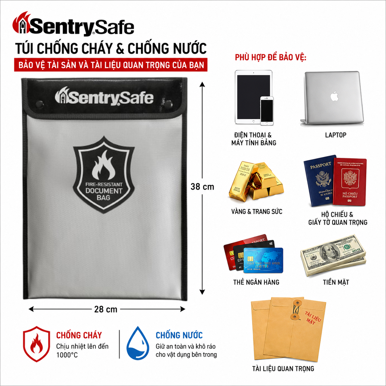 Túi chống cháy Sentrtysafe FBWLZ0 - Ảnh 4