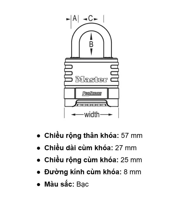Khóa Mật Khẩu Master Lock 1174D - Ảnh 3